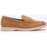 Resti Women's eco-suede moccasins in camel color Daffer- Footwear | ePonuda.com