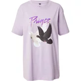 Merchcode Široka majica 'Prince Dove' ljubičasta / svijetloljubičasta / crna / bijela