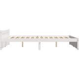  Posteljni okvir bel iz trdnega lesa 140x200 cm, (20644699) | Shoptok.si