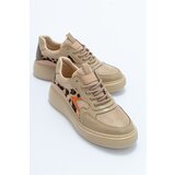 LuviShoes Aere Women's Beige Patterned Sneakers | Shoptok.si