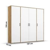 Modern Living Omara S Klasičnimi Vrati Voyager, Barva Hrasta, Bela | Shoptok.si