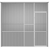  Kavez za ptice sivi 215 x 78 x 200 cm od pocinčanog čelika | shoptok.hr