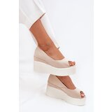 Boto Wedge And Platform Women's Sandals Light Beige Felyra | shoptok.hr
