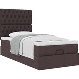 vidaXL Otomanski posteljni okvir z vzmetnico rjav 80x200 cm blago, (21611819) | Shoptok.si