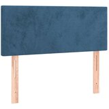 Box spring krevet s madracem tamnoplavi 90x200 cm baršunasti | shoptok.hr
