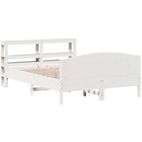vidaXL Posteljni okvir z vzglavjem bel 140x200 cm trdna borovina, (21311207) | Shoptok.si