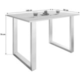 MID.YOU jedilna miza xona, hrast, srebrna | Shoptok.si