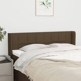  Uzglavlje s ušima tamnosmeđe 147x16x78/88 cm od tkanine | shoptok.hr