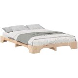 vidaXL Konstrukcija postelje Rjava 140 x 220 cm Masivno borovo les, (5000125907) | Shoptok.si