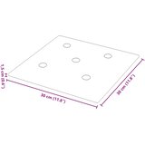  Zidna uzglavlja 12 pcs Boja cappuccina 30 x 30 cm Lažna koža | shoptok.hr