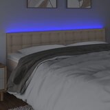  LED uzglavlje boja cappuccina 180 x 5 x 78/88cm od umjetne kože | shoptok.hr