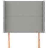  Uzglavlje s ušima svjetlosivo 83x16x118/128 cm od tkanine | shoptok.hr