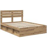  Krevetna konstrukcija Umjetnička hrastovina 140 x 190 cm | shoptok.hr