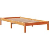 vidaXL Okvir kreveta s uzglavljem voštano smeđi 100x200 cm od borovine | shoptok.hr