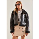 Bianco Lucci Women's Collar Belted Laminated Jacket | Eponuda.ba