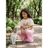 Sinsay Pamučna majica s tiskom mačaka | shoptok.hr
