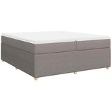  Krevet s oprugama i madracem smeđesivi 200x200 cm od tkanine | shoptok.hr
