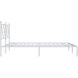  Metalni okvir za krevet s uzglavljem bijeli 150x200 cm | shoptok.hr