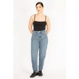 Şans Women's Blue Plus Size 5 Pocket Lycra Jeans. Cene