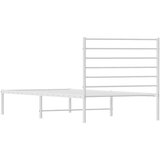 Metalni okvir za krevet s uzglavljem bijeli 80x200 cm | shoptok.hr