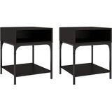  Noćni ormarići 2 kom crni 40 x 41 x 50 cm od konstruiranog drva | Eponuda.com