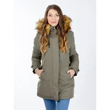 Glano Women's winter jacket - light green/black
