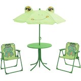  3-dijelni dječji vrtni vistro set sa suncobranom zeleni | shoptok.hr