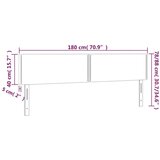  Posteljno vzglavje 2 kosa taupe 90x5x78/88 cm blago, (20933035) | Shoptok.si