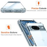 Techsuit Shockproof Clear Silicone prozoren ovitek, odporen na udarce, za Google Pixel 8a | Shoptok.si