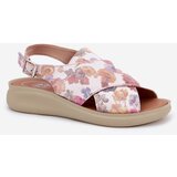 Boto Ladies sandals made of eco leather with flowers multicolor Tosmelia | Shoptok.si