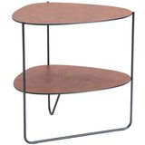 LIND DNA Konjak smeđi metalni stolić za kavu 37x44 cm Curve Double Bull – u