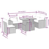 vidaXL 7-dijelni set vrtnih sofa od poliratana s jastucima bež | shoptok.hr