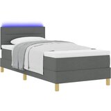  LED Box Spring Krevet Tamno siva 90 x 200 cm tkanina | shoptok.hr