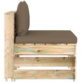  Modularna srednja sofa s jastucima od zeleno impregniranog drva | shoptok.hr