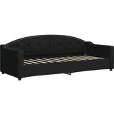  Dnevni krevet na razvlačenje crni 80 x 200 cm od tkanine | shoptok.hr