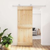  Klizna vrata s priborom za montažu 80 x 210 cm masivna borovina | shoptok.hr