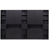 WOOOD Crna modularna biblioteka od masivnog bora 340x210 cm Finca – | shoptok.hr