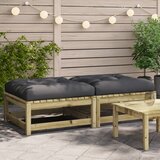 Maison Chic Vrtni stolček - Vrtni stoli za noge z blazino 2 kosa impregnirana borovina JS965, (21878374) | Shoptok.si