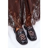 VINCEZA Leather Patent Moccasins With Mesh Black 31931 | shoptok.hr