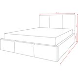  Tapecirani krevet HAVEN 120x200 cm - manila 19 - siva | shoptok.hr