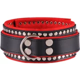 Dominate Me Leather Collar D35 Deluxe Black-Red