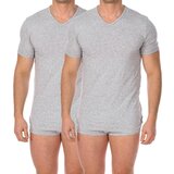 Bikkembergs Majice s kratkimi rokavi BKK1UTS02BI-GREY MELANGE Siva cene