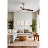 Faro 33398WT - Plafonski ventilator JUST FAN M, prečnik 128 cm, braon/mesing, Wi-Fi (Tuya) + daljinski upravljač | Eponuda.com