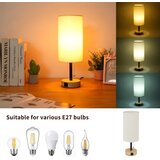  Brilagi - Stona lampa sa USB priključkom TABLON 1xE27/25W/230V hrast/crna/krem | Eponuda.com