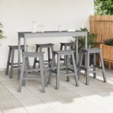 vidaXL Bar stoli 9 kosov Svetlo siva HDPE | Shoptok.si