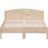 vidaXL Okvir za krevet s uzglavljem 160 x 200 cm od masivne borovine | shoptok.hr