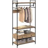 vidaXL Garderobna omara s predalom artisan hrast 89 x 39 x 184,5 cm | Shoptok.si