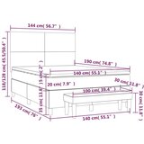  Box spring posteljni z vzmetnico svetlo siv 140x190 cm blago, (20893496) | Shoptok.si