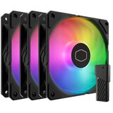 Cooler Master Ventilator za ohišje SickleFlow Edge 120 ARGB PWM 120mm, komplet 3 kom, črn | Shoptok.si