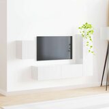 Komplet TV omaric 4 pcs Visok sijaj bela Konstruiran les - - Bela - 61.6 - 30 x 31 x 100 cm - 2025-vidaXL-Uvoz_2 | Shoptok.si